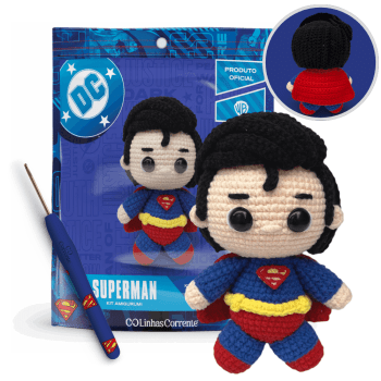 Kit Amigurumi Crochê DC Superman ™ Linhas Corrente