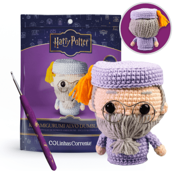 Kit Amigurumi Crochê Harry Potter Alvo Dumbledore™ Linhas Corrente Kit Amigurumi Crochê Harry Potter Alvo Dumbledore™ Linhas Corrente