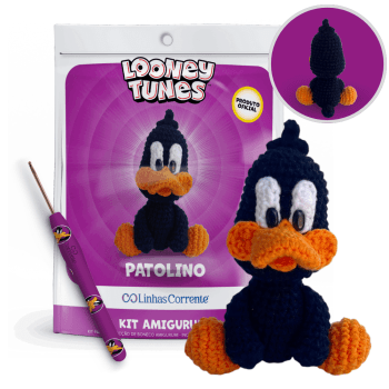 Kit Amigurumi Crochê Looney Tunes  Patolino ™ Linhas Corrente