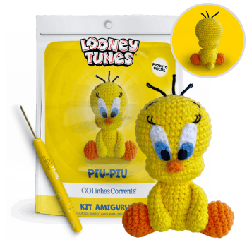 Kit Amigurumi Crochê Looney Tunes  Piu Piu ™ Linhas Corrente