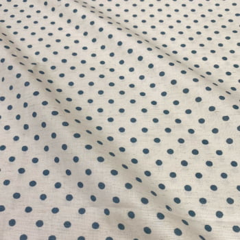 Tecido Linho Poa Medio Azul