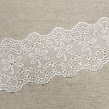 Bordado Inglês Entremeio Branco ArtePunto BA018