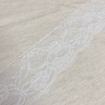 Renda Barra Branca Nylon 70mm