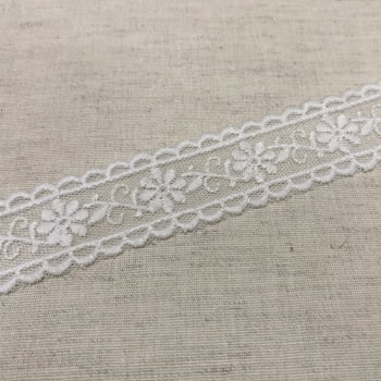 Tule Bordado Entremeio Branco ArtePunto BT016