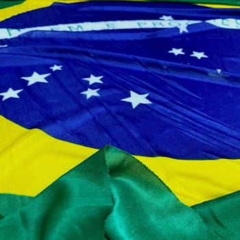 Tecido Helanquinha Bandeira do Brasil 1,00mt X 1,70mt