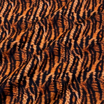 Tecido Tricoline Digital 3D Animal Print Tigre