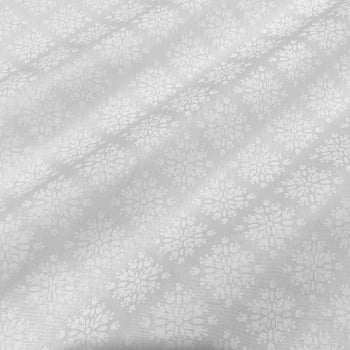 Tecido Tricoline Arabesco Floral Damasco Branco Gelo Tom Sobre Tom Tecido Tricoline Arabesco Floral Damasco Branco Gelo Tom Sobre Tom