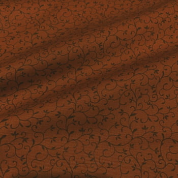 Tecido Tricoline Arabesco Marrom Chocolate Tom Sobre Tom (Basics & Colors)