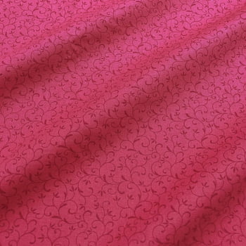 Tecido Tricoline Arabesco Rosa Escuro Tom Sobre Tom (Basics & Colors) Tecido Tricoline Arabesco Rosa Escuro Tom Sobre Tom (Basics & Colors)