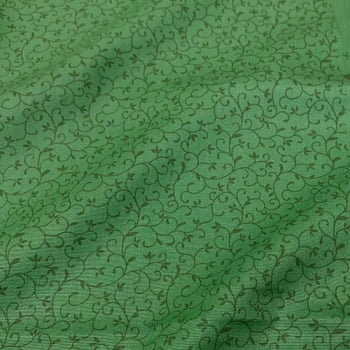 Tecido Tricoline Arabesco Verde Medio Tom Sobre Tom (Basics & Colors)