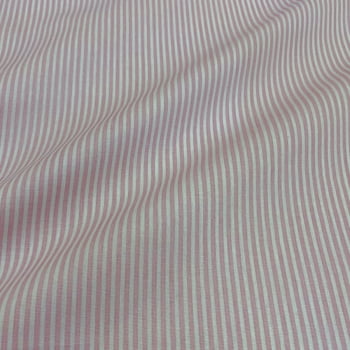 Tecido Tricoline Listras Pequena Rosa Bebe