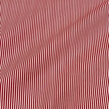 Tecido Tricoline Listras Pequena Vermelho
