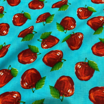 Tecido Tricoline Maçã Tiffany (Fruit) 