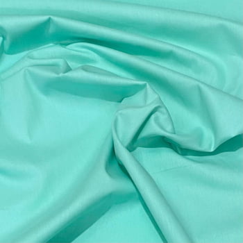 Tecido Tricoline Liso Verde Tiffany Tecido Tricoline Liso Verde Tiffany