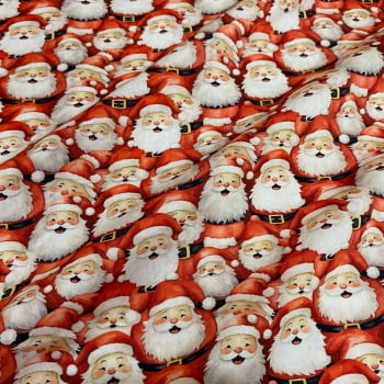 Tecido Tricoline Digital Natal Papai Noel Sobrepostos Tecido Tricoline Digital Natal Papai Noel Sobrepostos