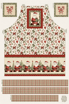 Tecido Tricoline Digital Painel Avental Natal Artigos Natalinos e Papai Noel (Natal Encantado)   