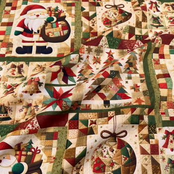 Tecido Tricoline Digital Patchwork de Natal Tecido Tricoline Digital Patchwork de Natal