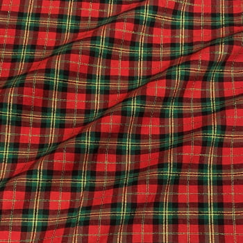 Tecido Tricoline Fio Tinto Xadrez Natal Grande Tecido Tricoline Fio Tinto Xadrez Natal Grande