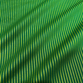 Tecido Tricoline Natal Listras Pequena Verde e Dourado Rimatex Tecido Tricoline Natal Listras Pequena Verde e Dourado Rimatex