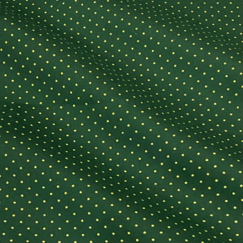 Tecido Tricoline Poa Pequeno Natal Verde Dourado