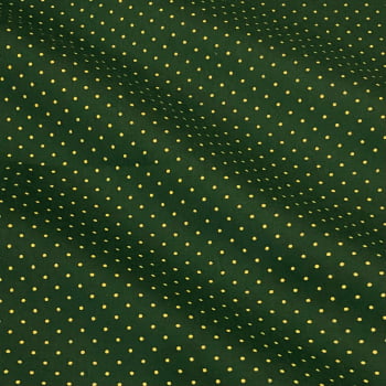 Tecido Tricoline Poa Pequeno Natal Verde Dourado