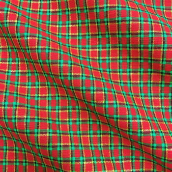 Tecido Tricoline Natal Xadrez Vermelho Fio Tinto com Detalhes Verde e  Dourado 50cm X 1,50m - Império dos Tecidos Online