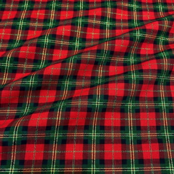 Tecido Tricoline Fio Tinto Xadrez Natal Grande 