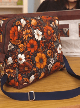 Tecido Tricoline Digital Painel Bolsa Floral Passeio