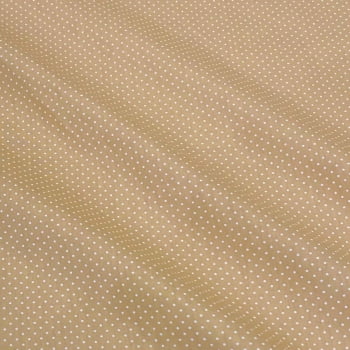 Tecido Tricoline Mini Poa Bege Cappuccino