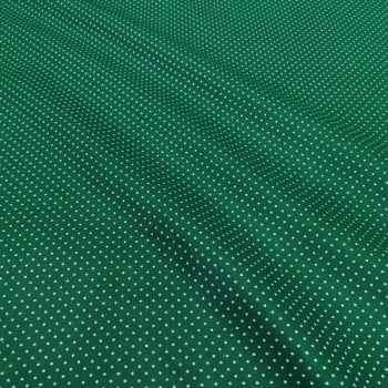 Tecido Tricoline Mini Poa Verde Bandeira Tecido Tricoline Mini Poa Verde Bandeira