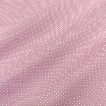 Tecido Tricoline Poa Micro Rosa Bebe Tecido Tricoline Poa Micro Rosa Bebe