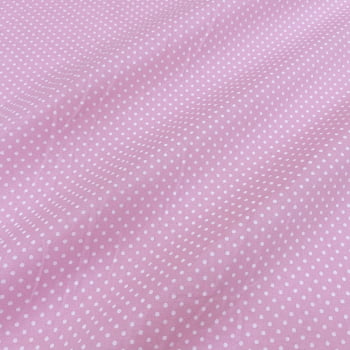 Tecido Tricoline Poa Pequeno Rosa Bebe