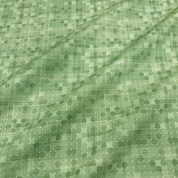 Tecido Tricoline Digital Traminha de Bolinhas Verde (Coleção Casinhas Aplicadas)