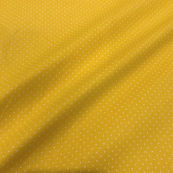 Tecido Tricoline Mini Poa Amarelo 