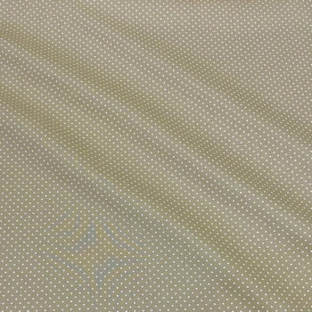 Tecido Tricoline Mini Poa Bege Claro