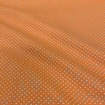 Tecido Tricoline Mini Poa Laranja
