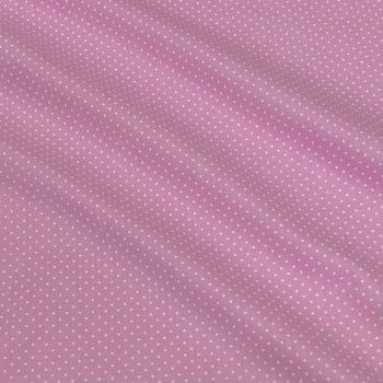 Tecido Tricoline Mini Poa Rosa Claro
