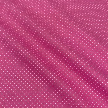 Tecido Tricoline Mini Poa Rosa Pink