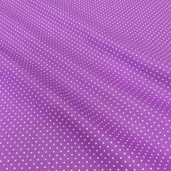 Tecido Tricoline Mini Poa Roxo