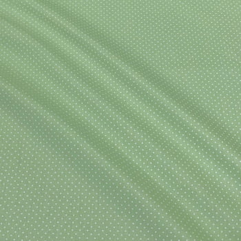 Tecido Tricoline Mini Poa Verde Menta