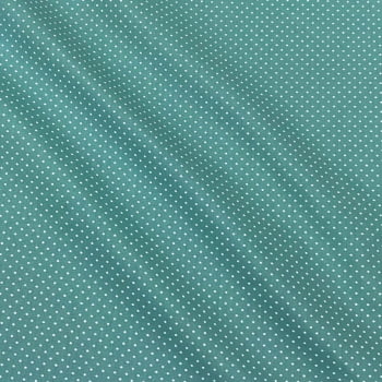 Tecido Tricoline Mini Poa Verde Piscina