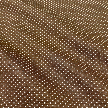 Tecido Tricoline Poa Micro Marrom Chocolate