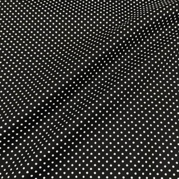 Tecido Tricoline Poa Pequeno Preto