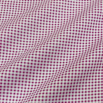 Tecido Tricoline Xadrez Pequeno Rosa Fucsia