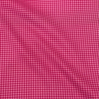Tecido Tricoline Xadrez Rosa Pink Tom Sobre Tom (Basics & Colors) 