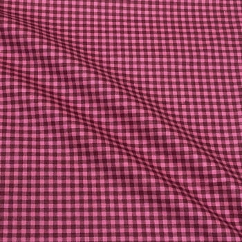 Tecido Tricoline Xadrez Rose Escuro Tom Sobre Tom (Basics & Colors) 