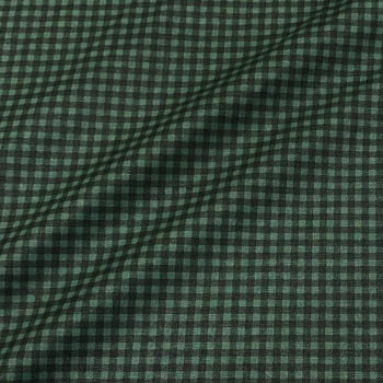 Tecido Tricoline Xadrez Verde Escuro Tom Sobre Tom (Basics & Colors) 