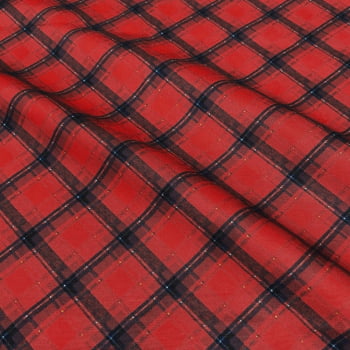 Tecido Tricoline Digital Xadrez Diagonal Vermelho Preto Tecido Tricoline Digital Xadrez Diagonal Vermelho Preto