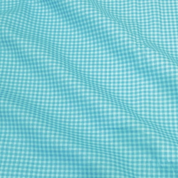 Tecido Tricoline Xadrez Azul Celeste Tom Sobre Tom (Basics & Colors)