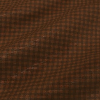 Tecido Tricoline Xadrez Marrom Chocolate Tom Sobre Tom (Basics & Colors)